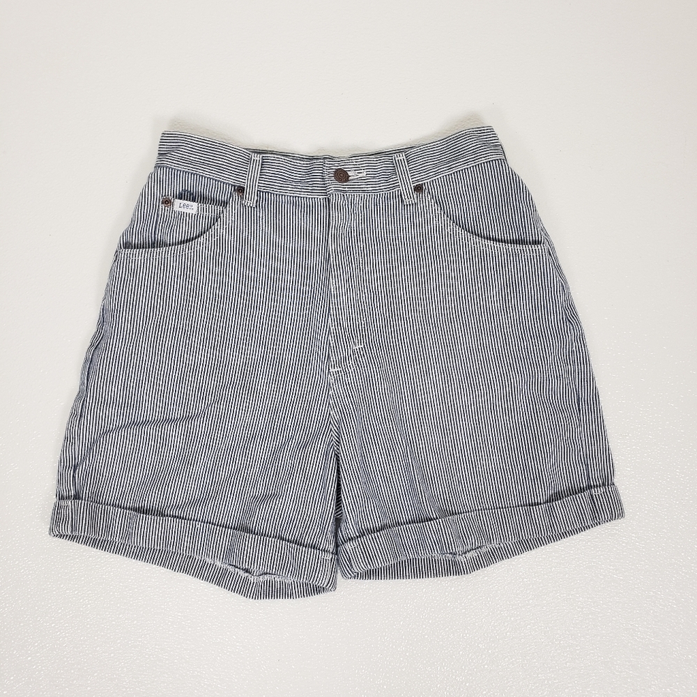Vintage Railroad Stripe Mom Shorts Sz 12